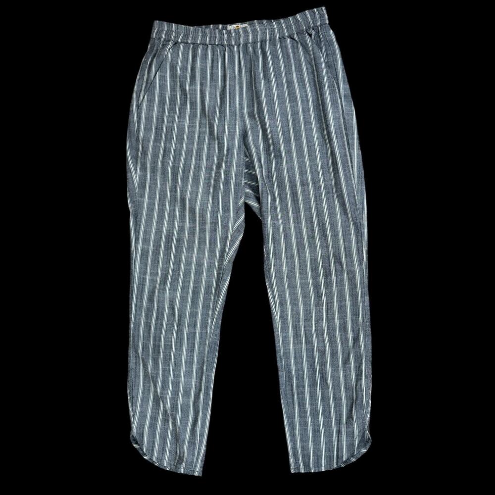 Marine Layer Women’s Allison Pant | Black/White Stripe | Sz Small | Tencel